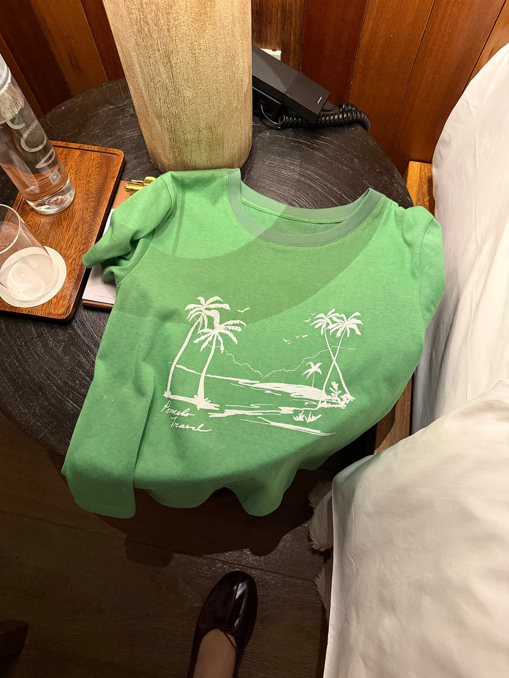 LelyMooch パームツリークロップドTシャツ  LEM376