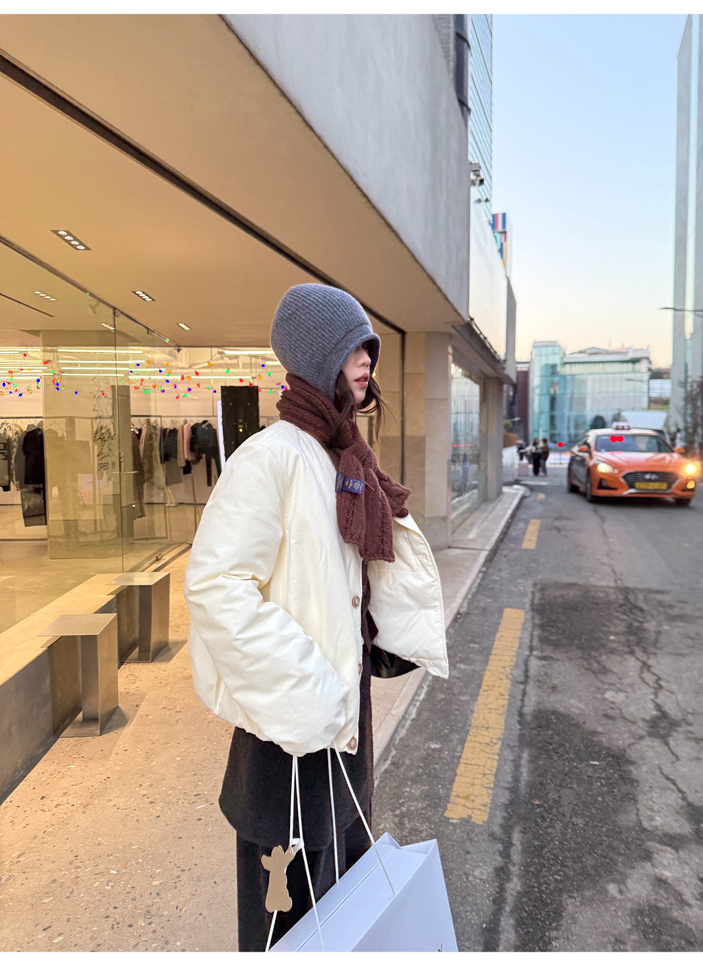 LelyMooch マフラー付き 中綿ブルゾン  LEM306