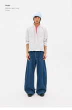 Hem-Adjust Wide Straight Denim LOM102