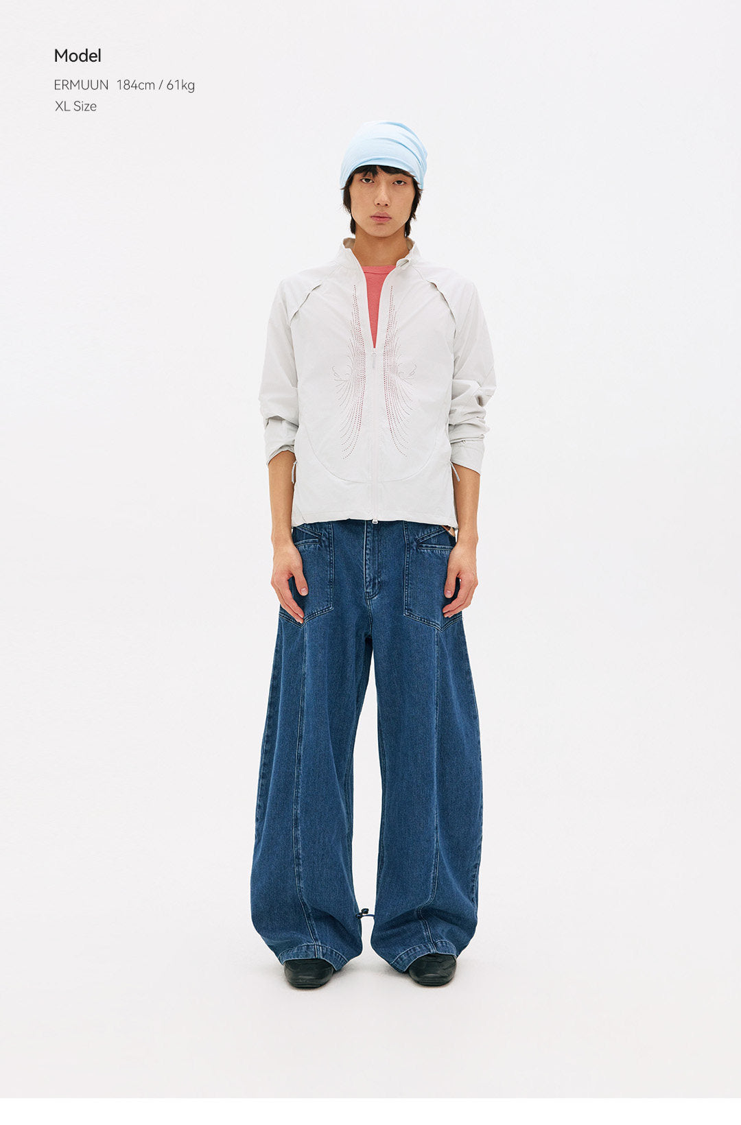Hem-Adjust Wide Straight Denim LOM102