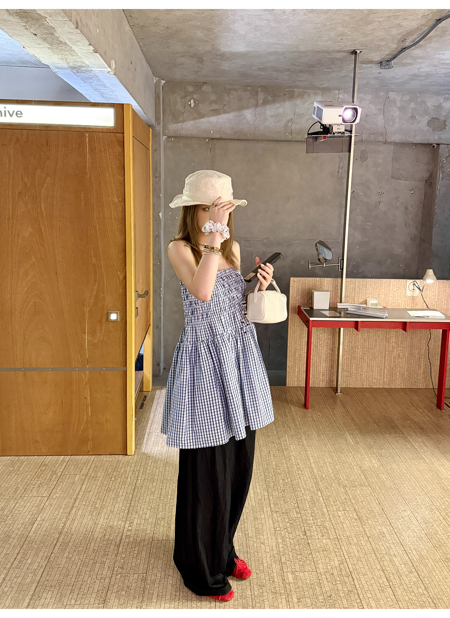 LelyMooch リボン付とろみパンツ　LEM167