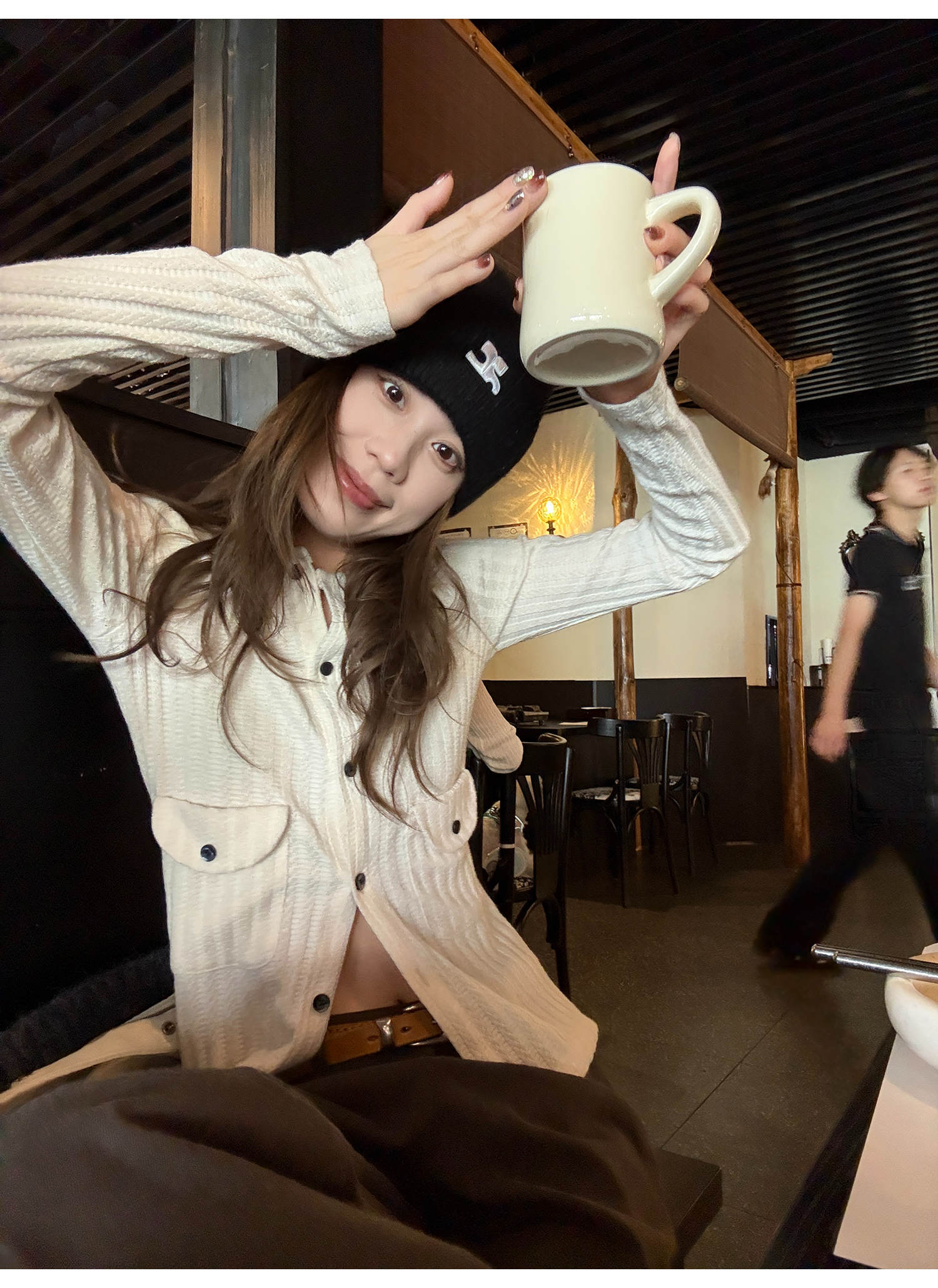 LelyMooch フラップポケットリブニット  LEM237