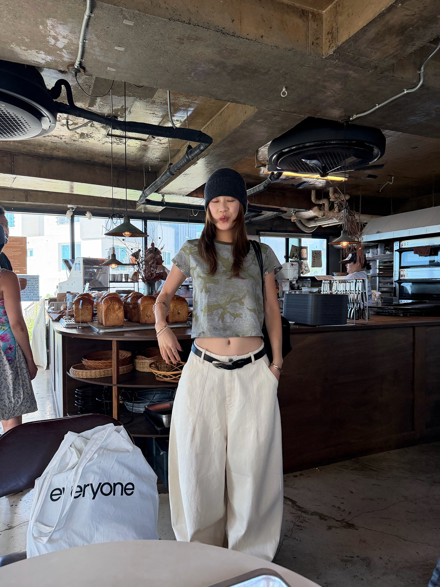 LelyMooch ウォッシュ迷彩 コンパクトTシャツ　LEM393