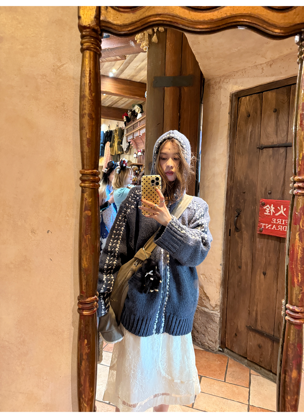 LelyMooch ケーブル編み×バイカラーフーディ  LEM246