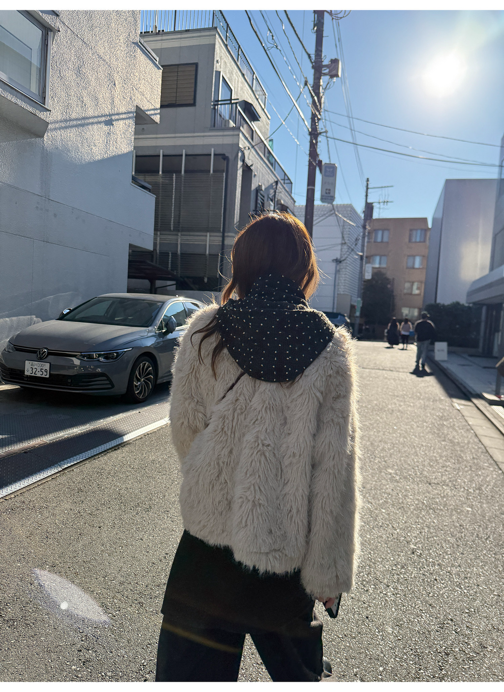 LelyMooch ロングパイル ノーカラー エコファー  LEM284