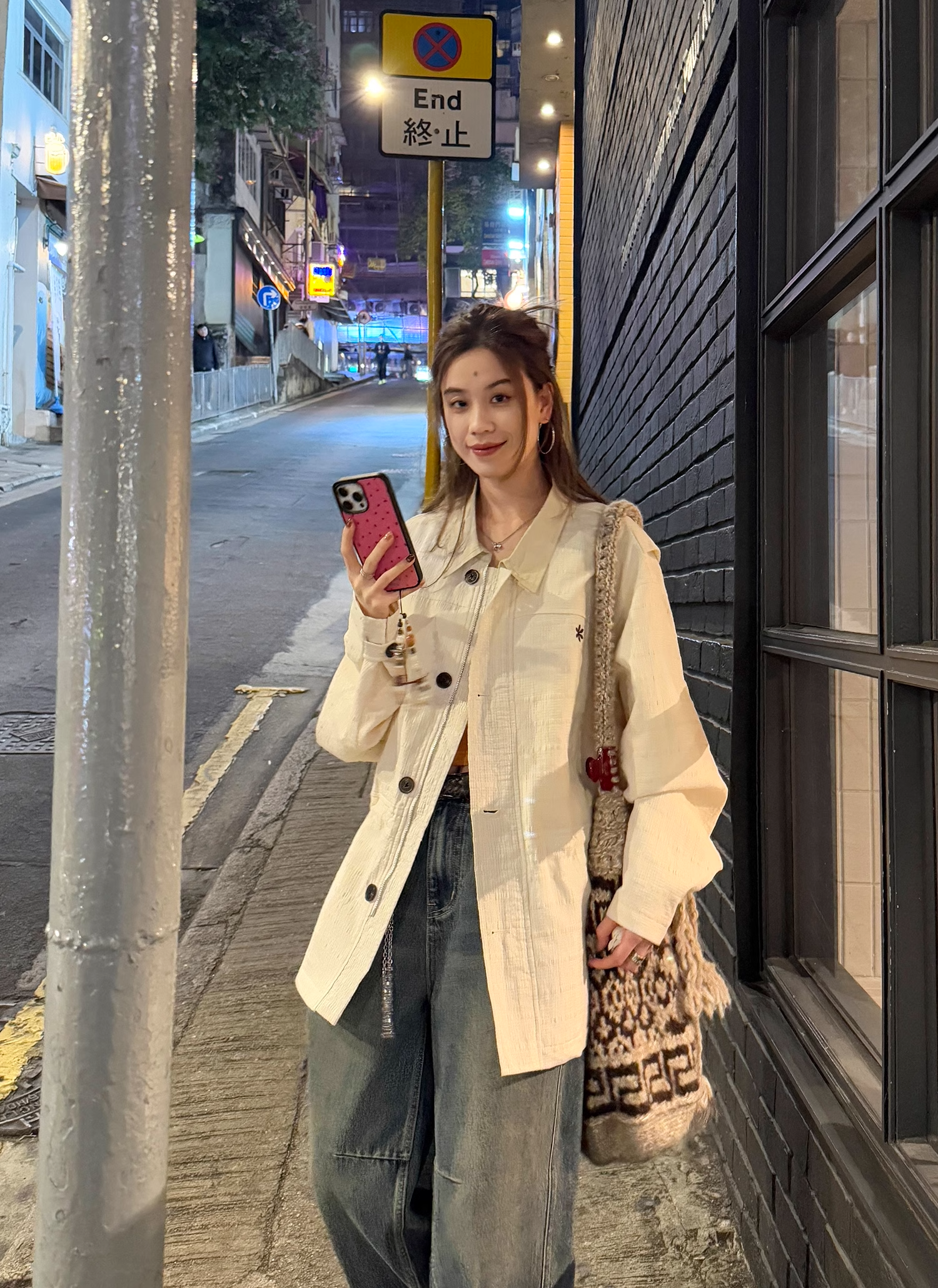 LelyMooch  チェック柄レンチコート ミディト丈  LEM077