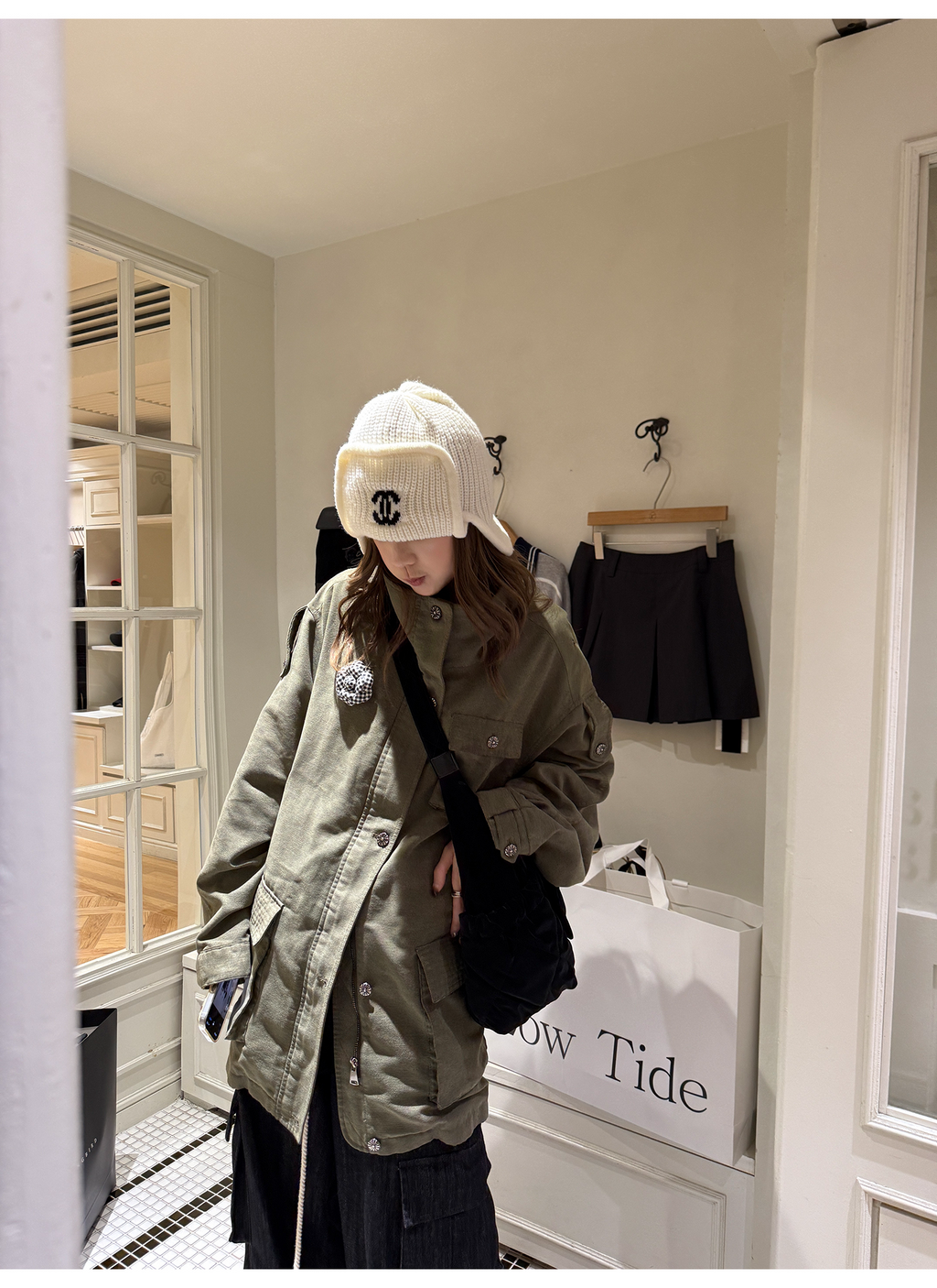 LelyMooch ヴィンテージ風クロスボタンワークジャケット  LEM262