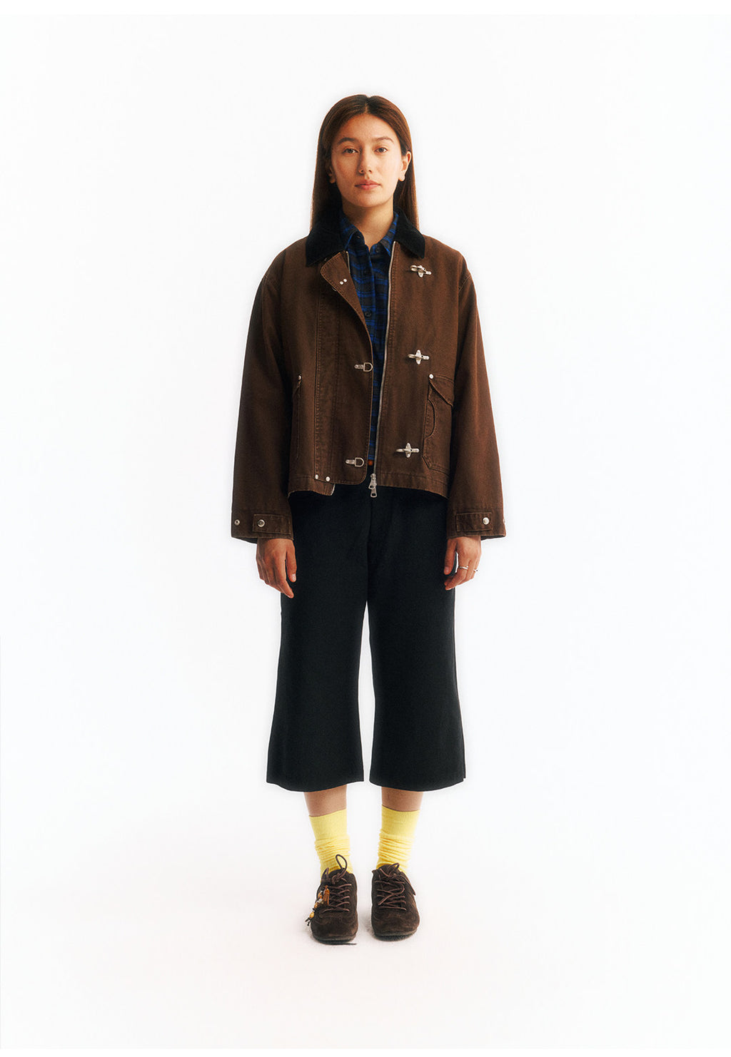 2WAYカラー フライトバックルコーデュロイショートジャケット  LOM045