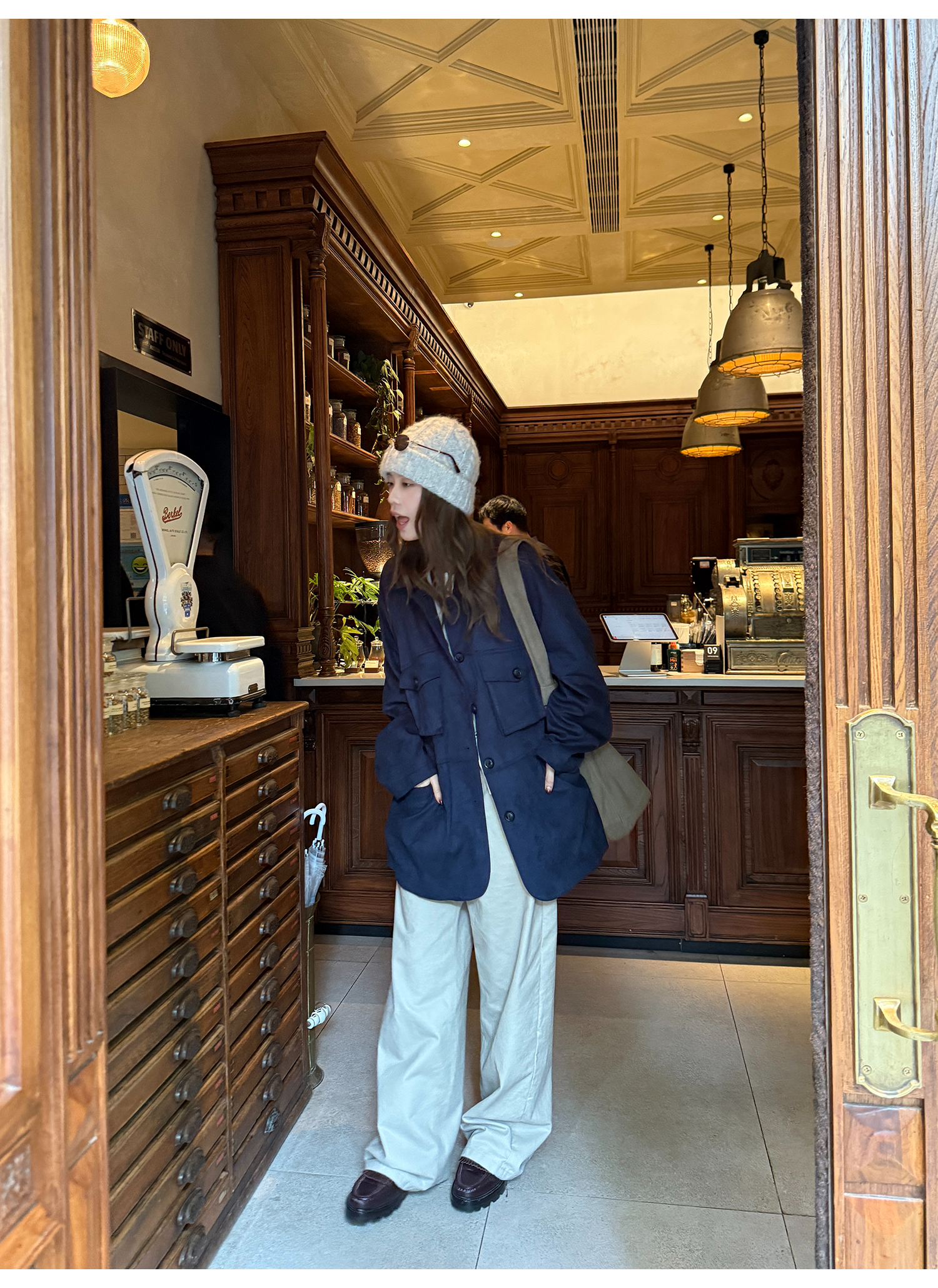 LelyMooch あったかフリース×スエードジャケット  LEM238