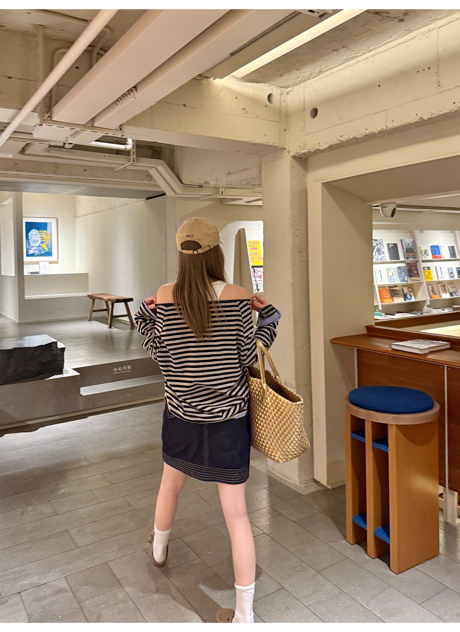 LelyMooch 　デニムスカート‌  インディゴ　LEM129