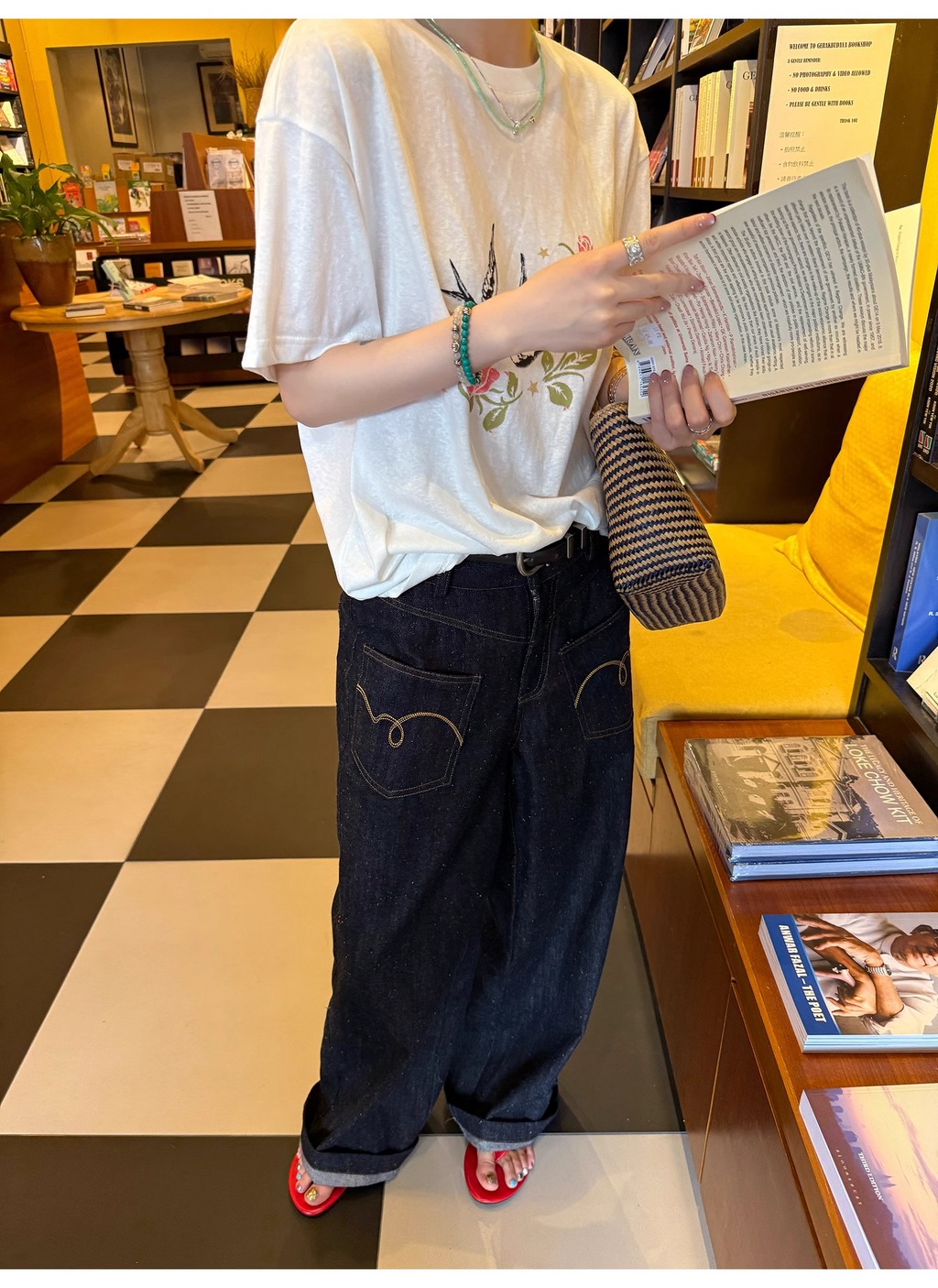 LelyMooch  プリント半袖Tシャツ ラウンドネック  LEM110