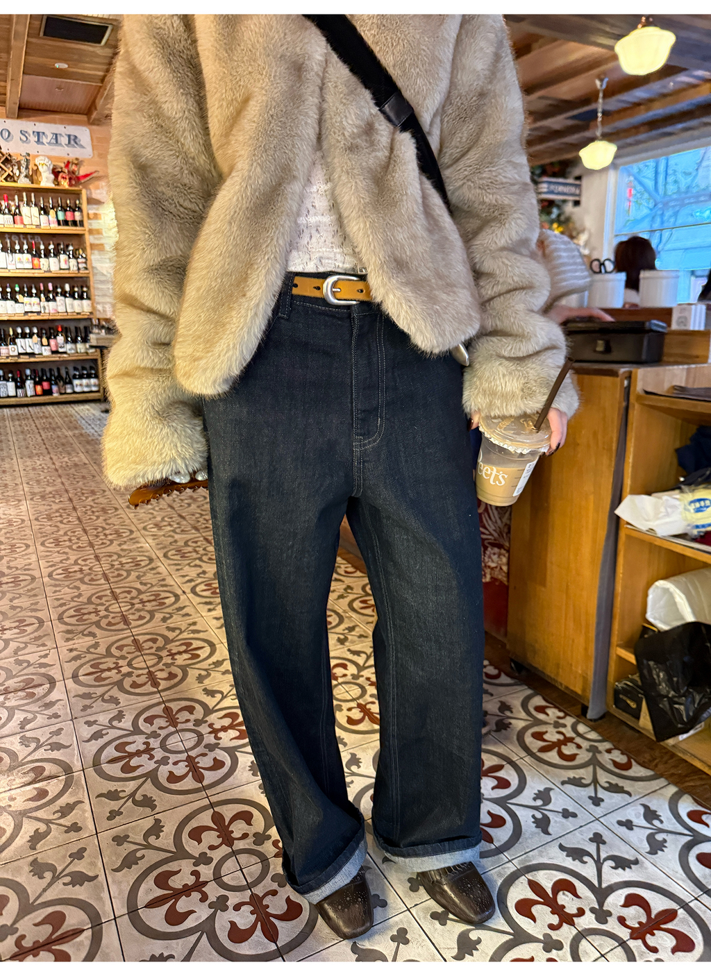 LelyMooch 日本デニム使用 ストレートパンツ  LEM273