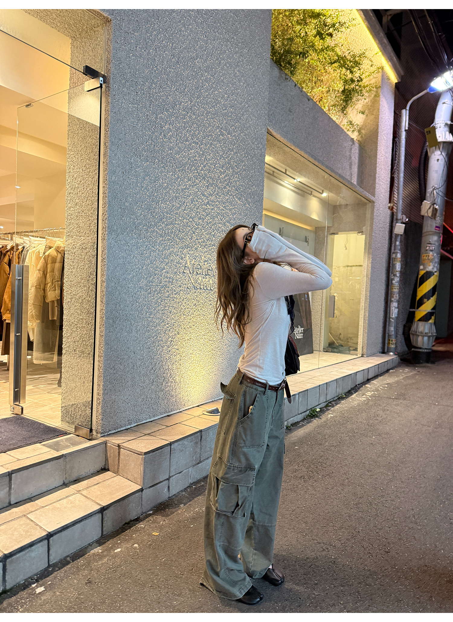 LelyMooch フェード加工ワークパンツ　LEM261