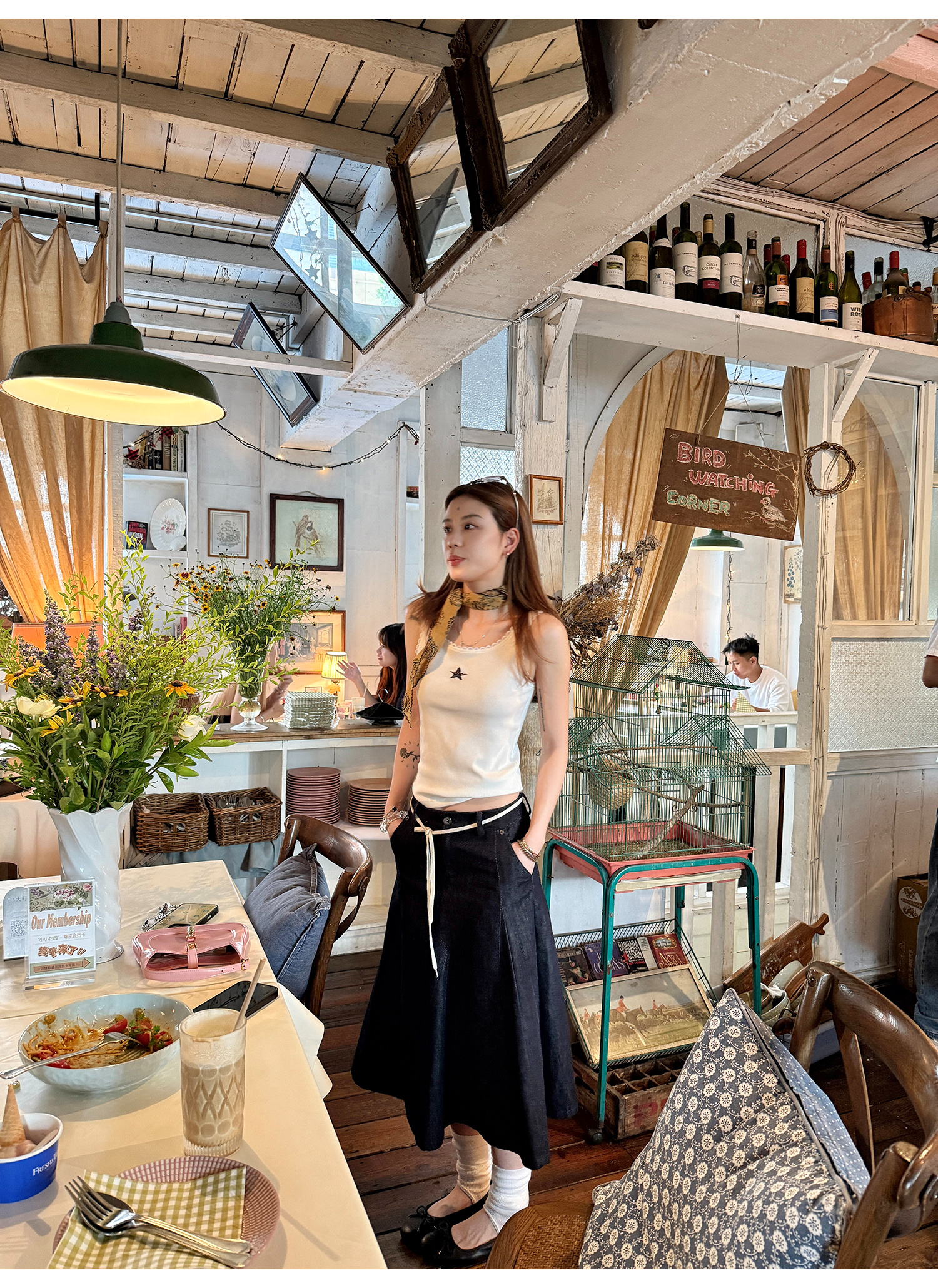 LelyMooch 通年使えるAラインデニムスカート   LEM202