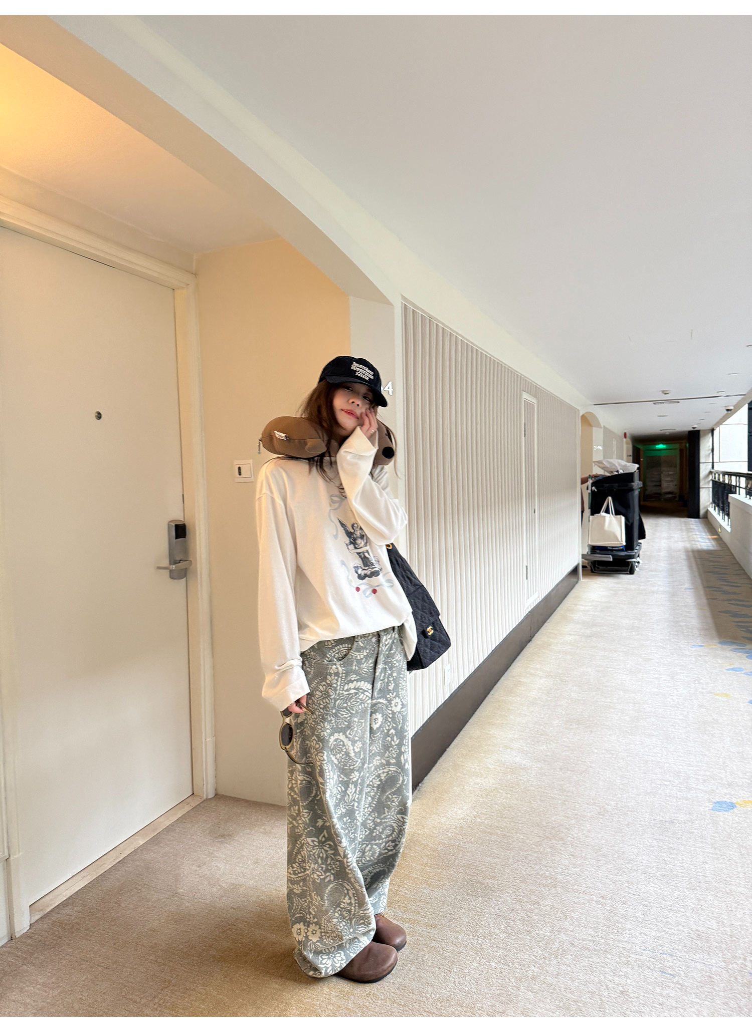 LelyMooch ゆったり長袖プリントT  LEM223