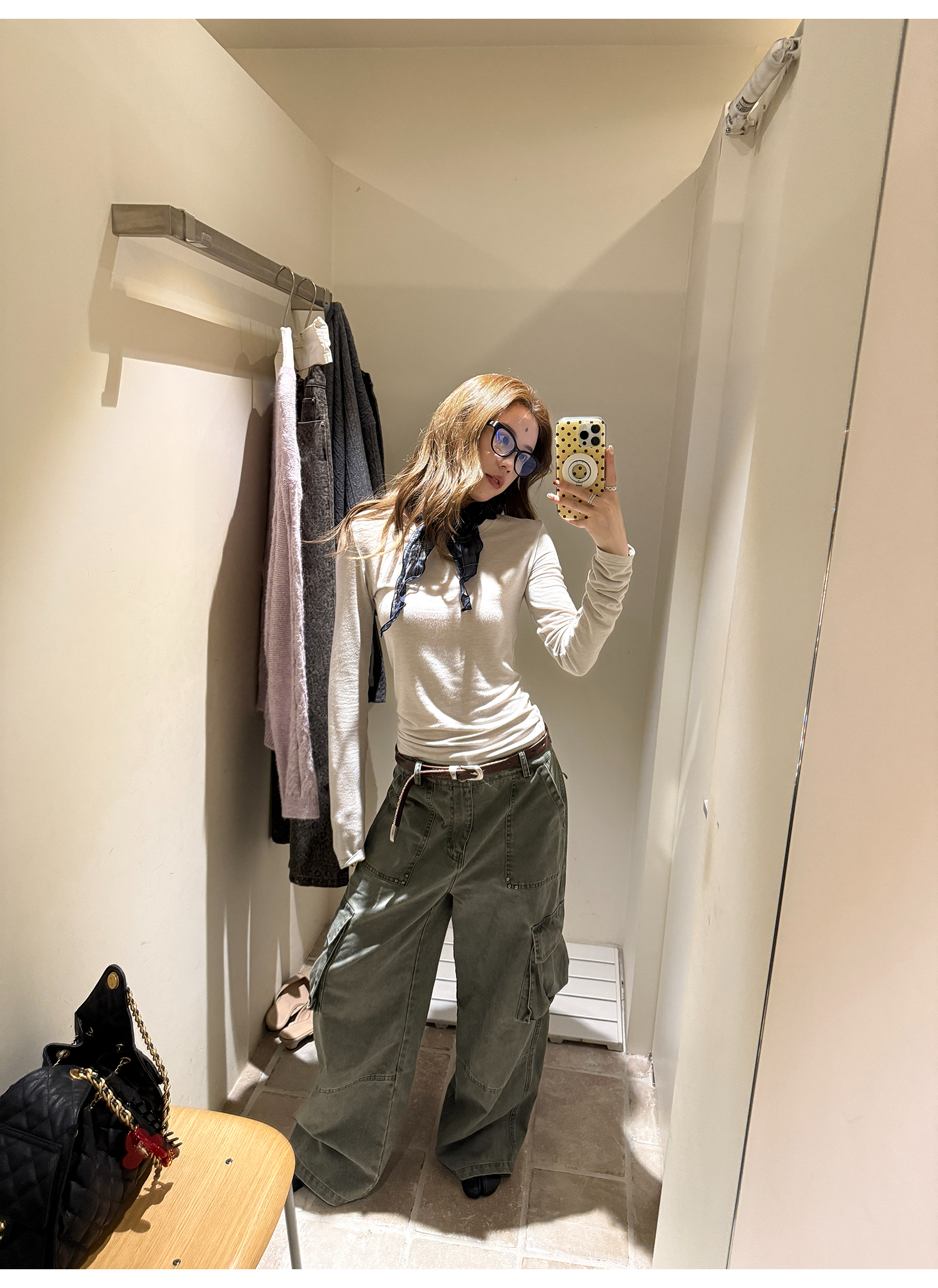 LelyMooch フェード加工ワークパンツ　LEM261