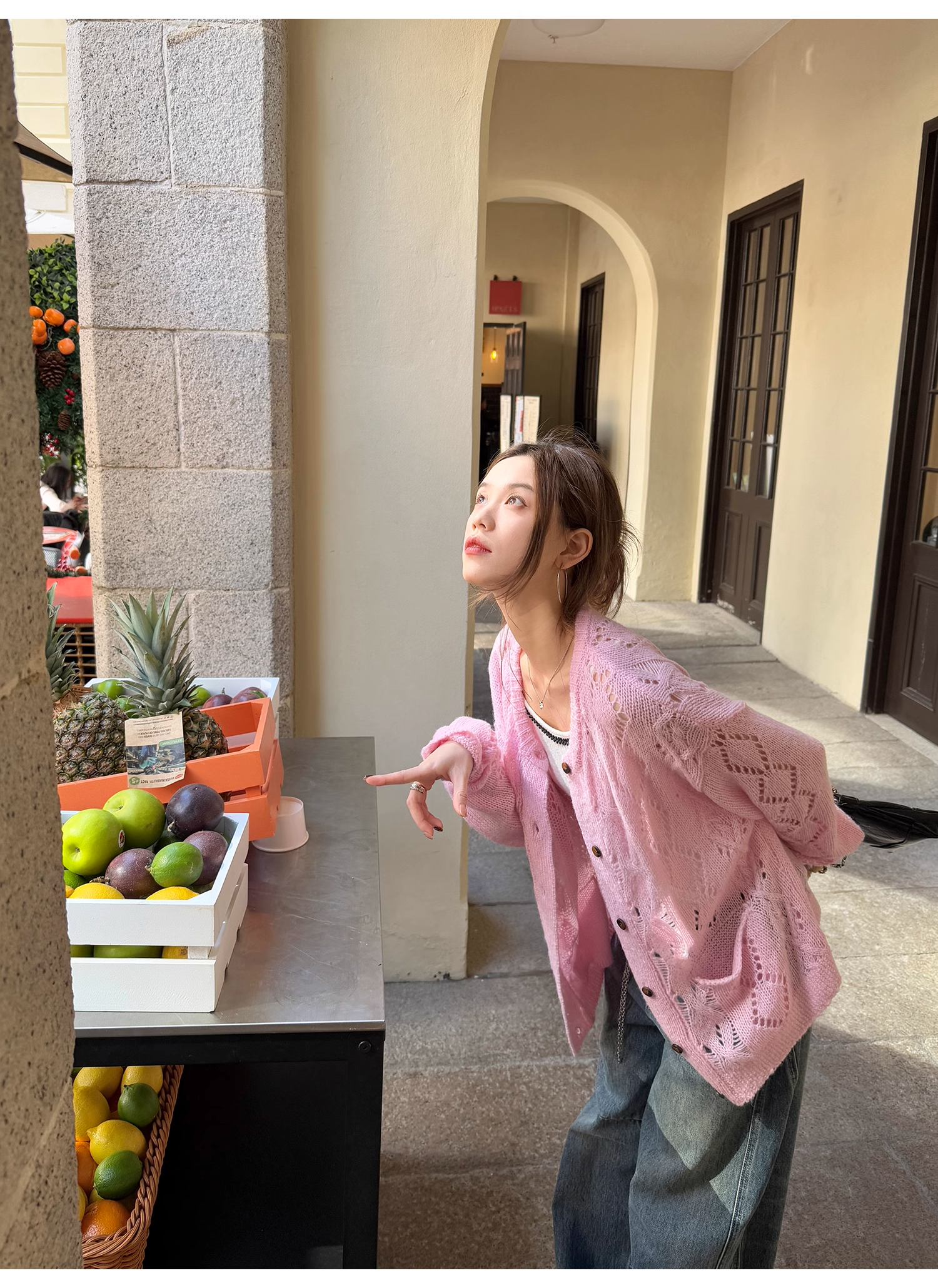 LelyMooch  レース編みカーディガン  LEM080