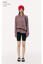 Striped Half-Zip Long Sleeve LOM104
