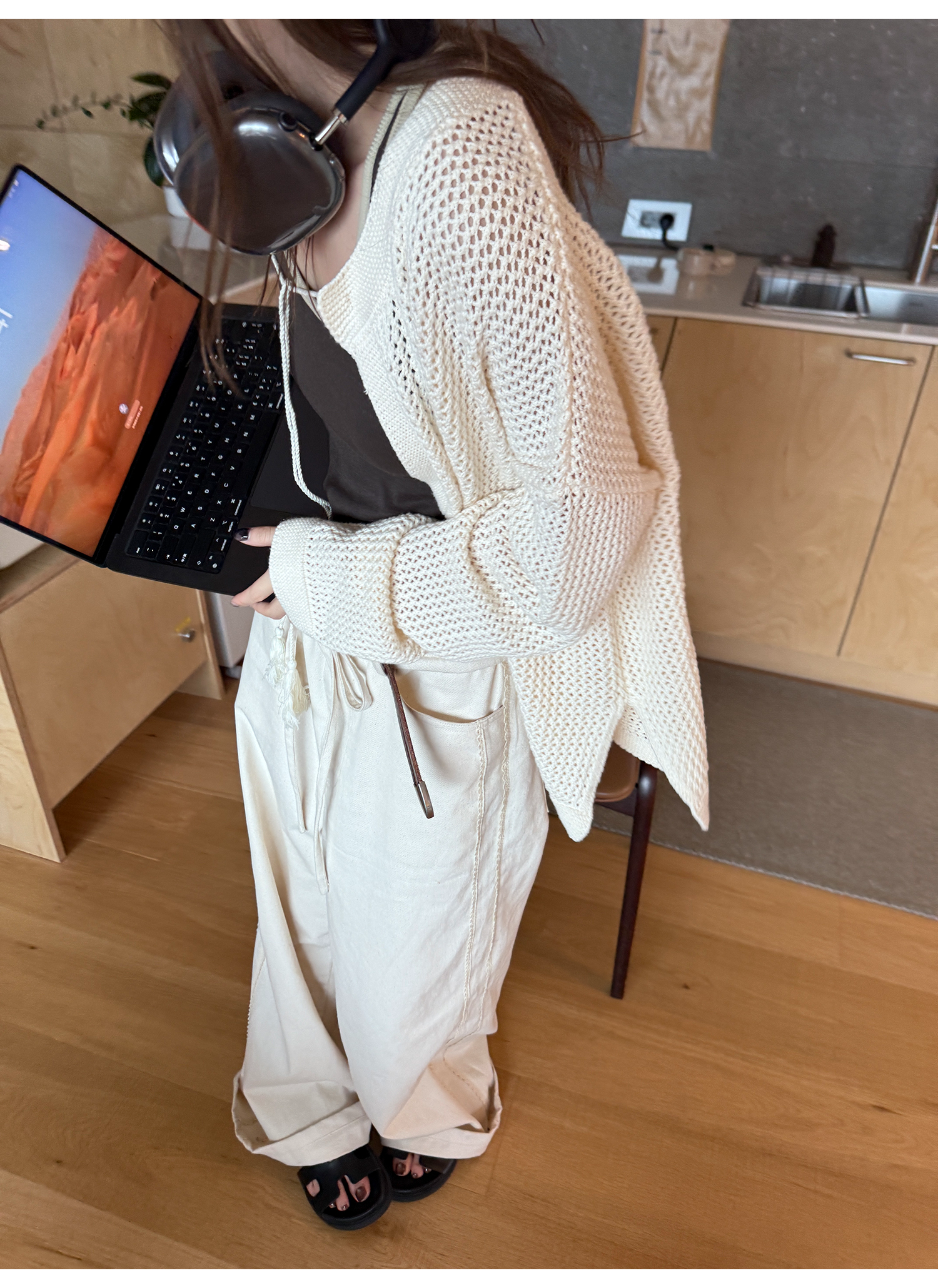 LelyMooch ウエストコードワイドパンツ  LEM229