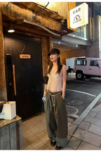 LelyMooch こなれ感ダブルウエスト カーブパンツ  LEM367