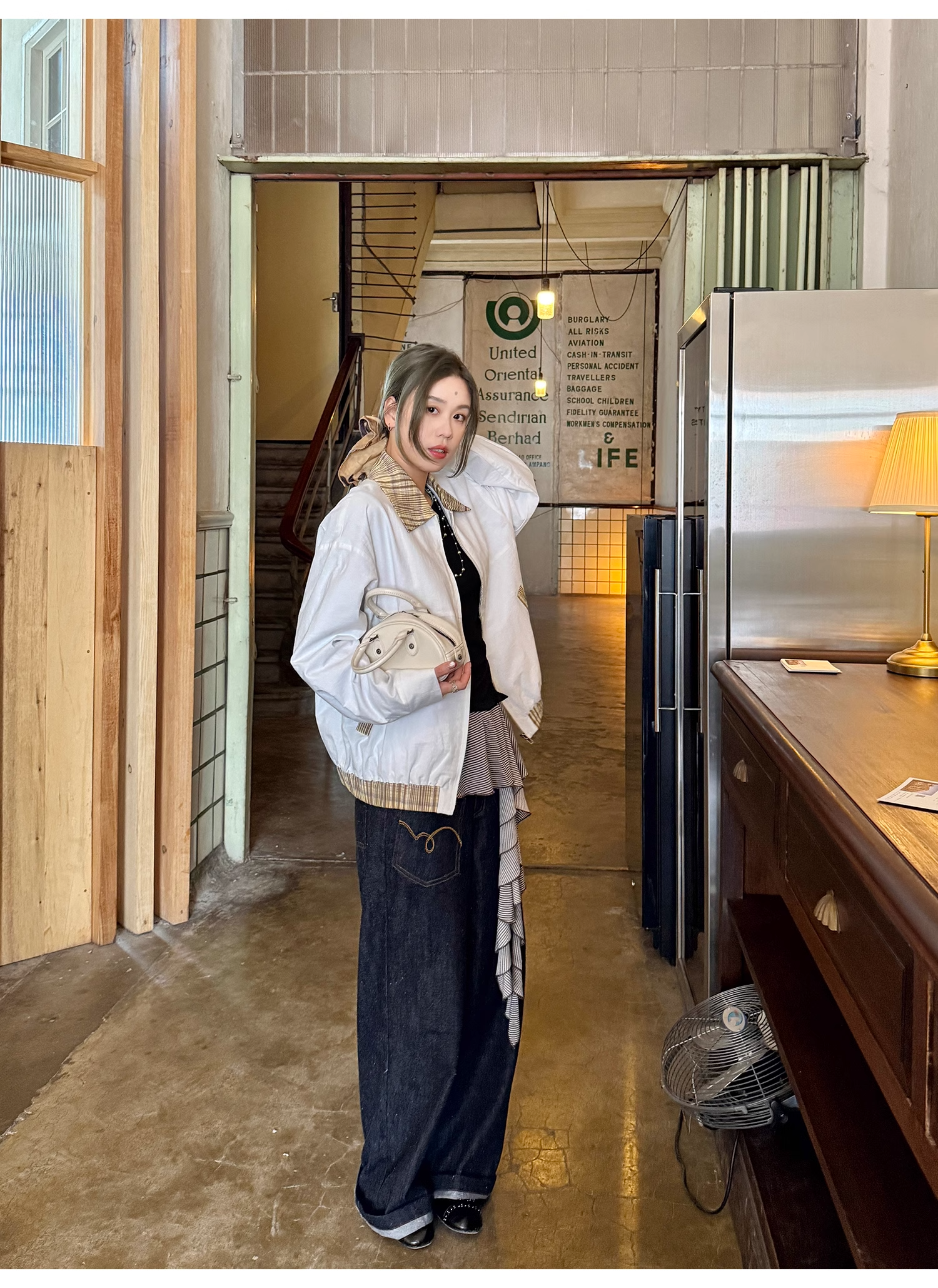 LelyMooch  ヴィンテージ風　 ラペル襟ジャケット  LEM102