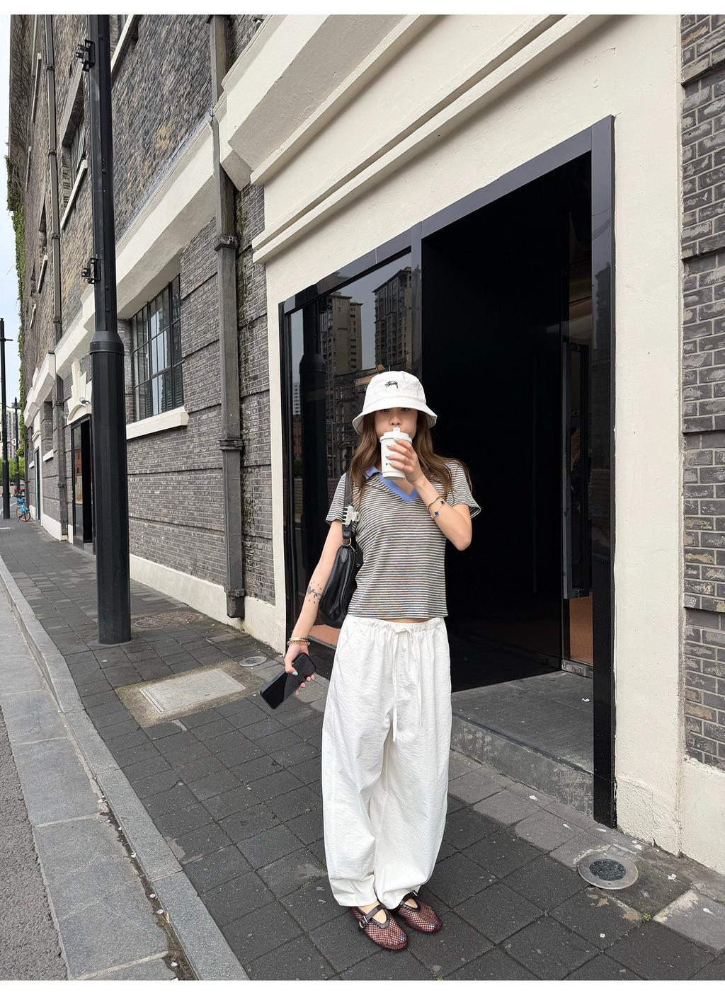 LelyMooch 抜け感ドロストワイドパンツ  LEM356