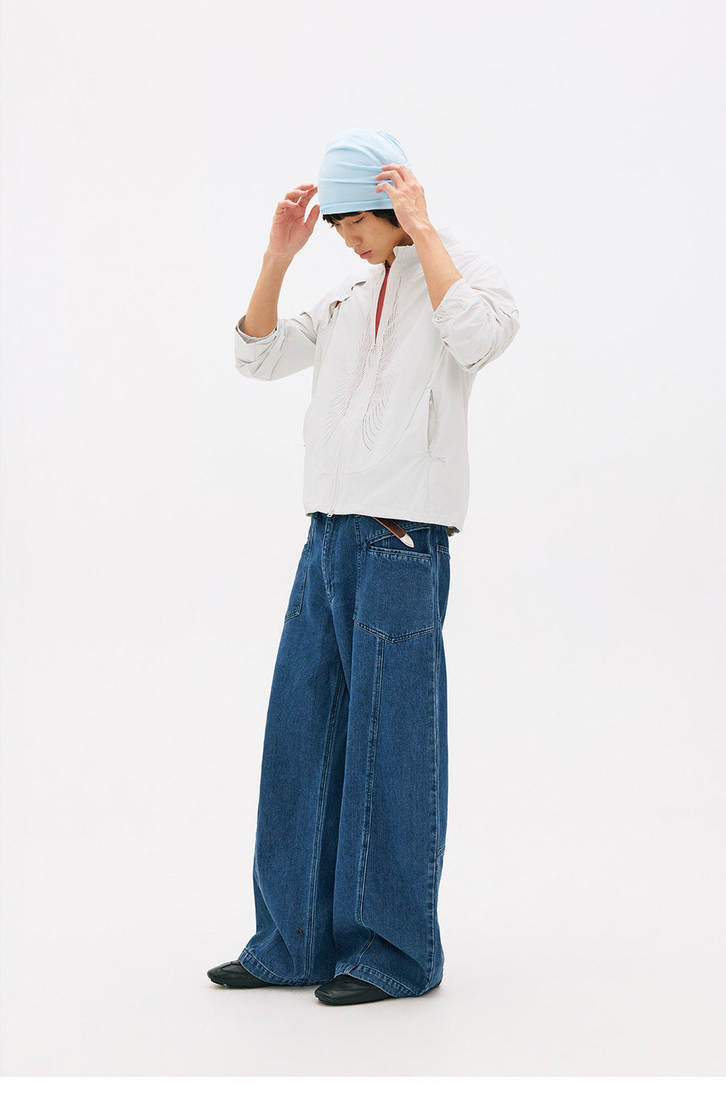 Hem-Adjust Wide Straight Denim LOM102