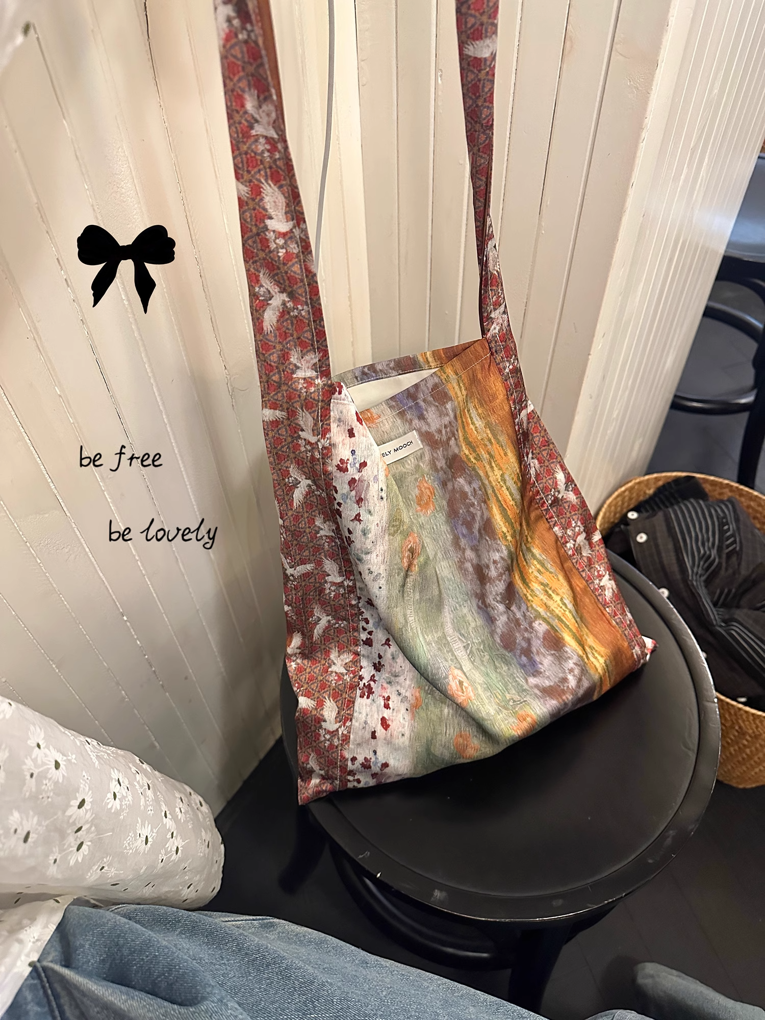 LelyMooch  油絵風 キャンバスバッグ  LEM071