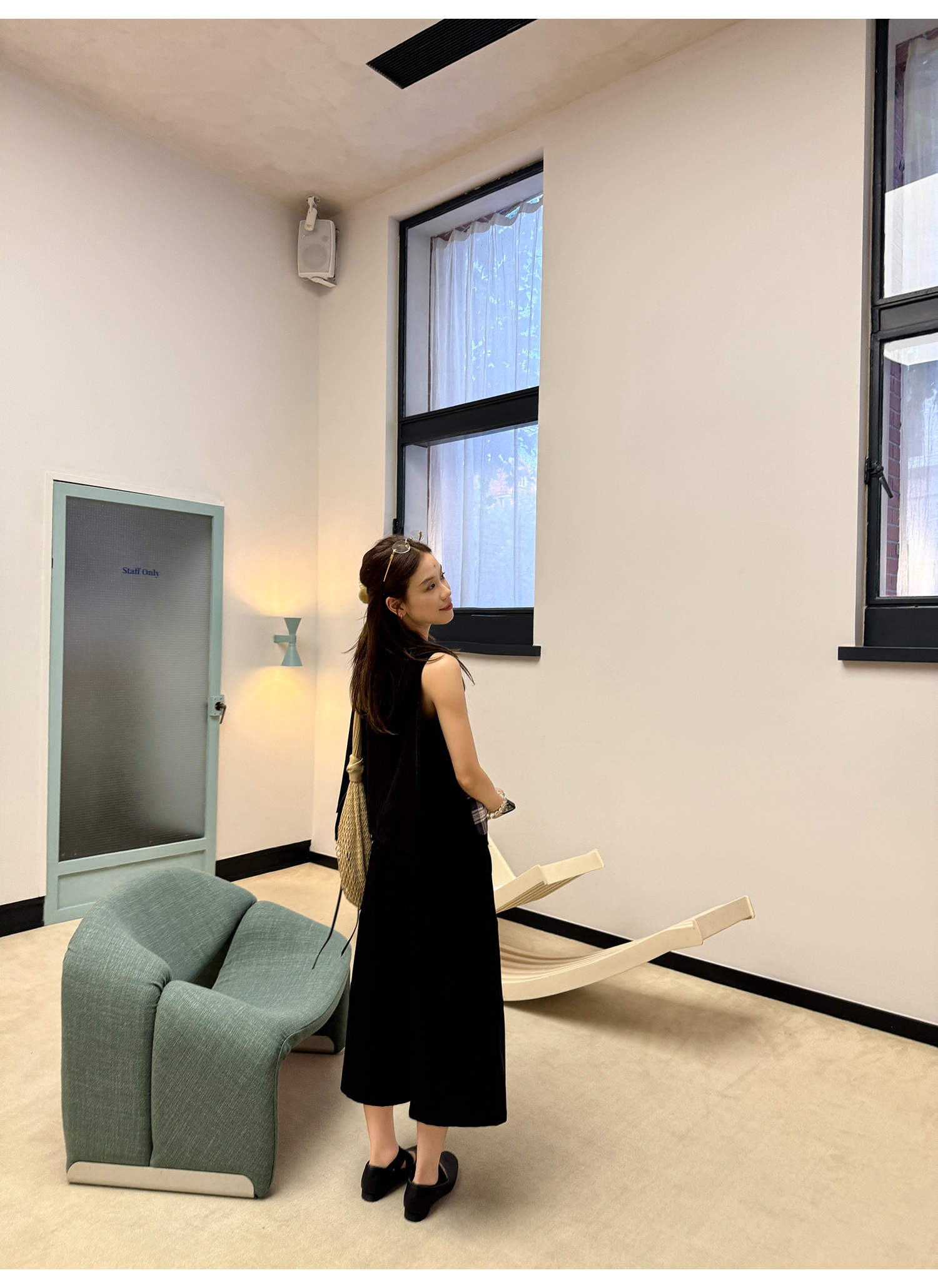 LelyMooch 配色チェック柄ノースリーブベスト  LEM218