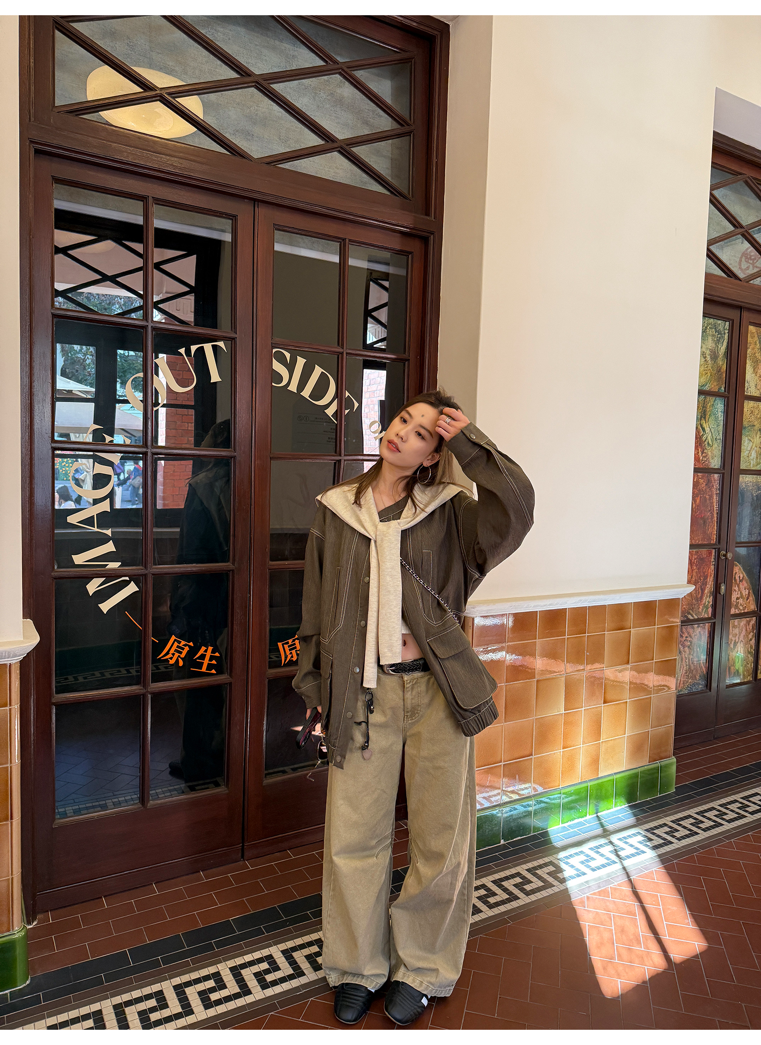 LelyMooch knee tuck long pants LEM075