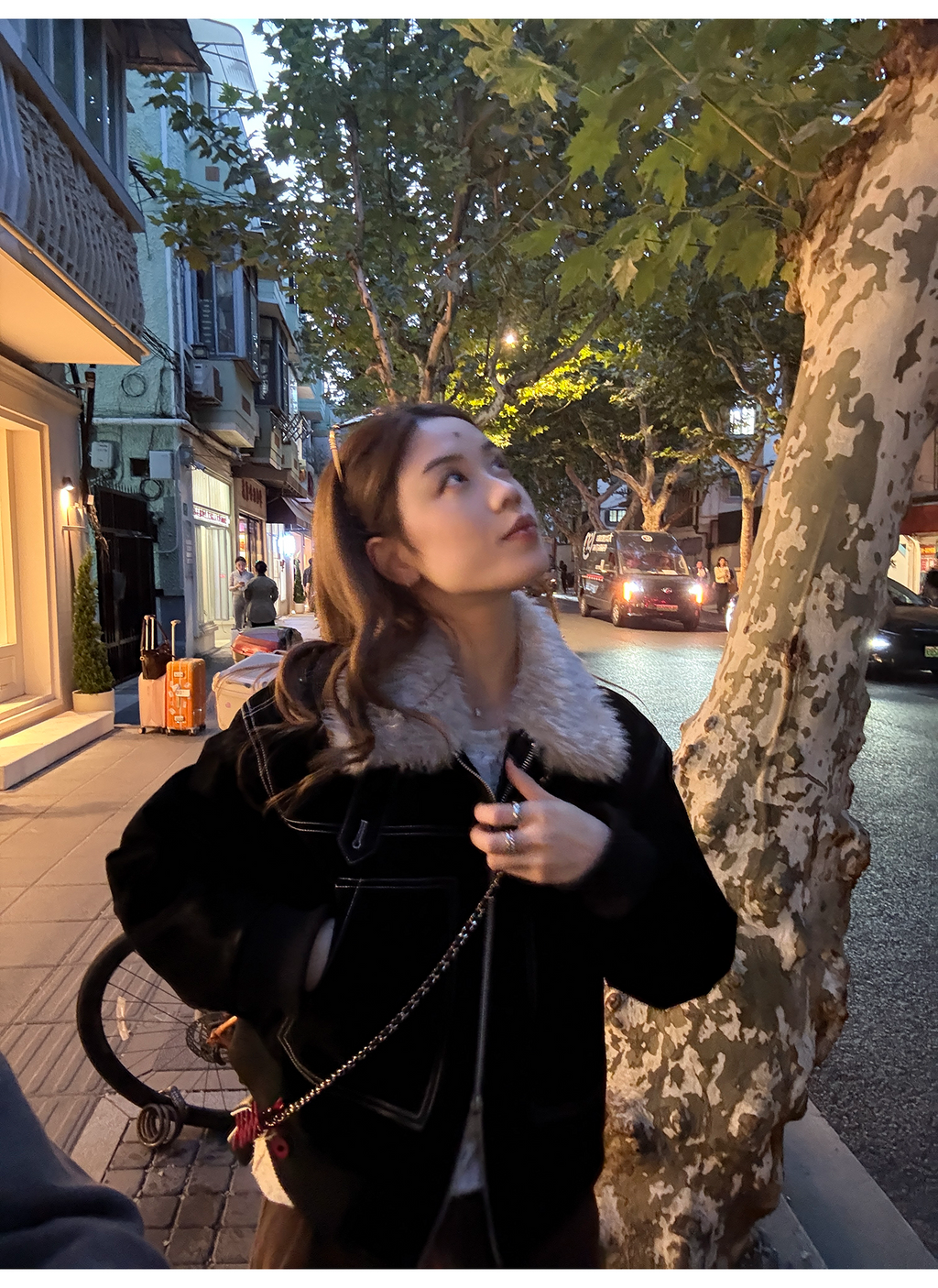 LelyMooch ステッチライン ファージャケット  LEM274