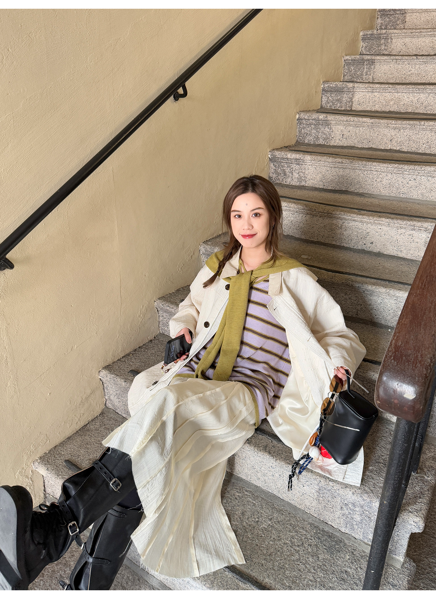 LelyMooch  ハイウエスト  ふぞろいスカート  LEM090