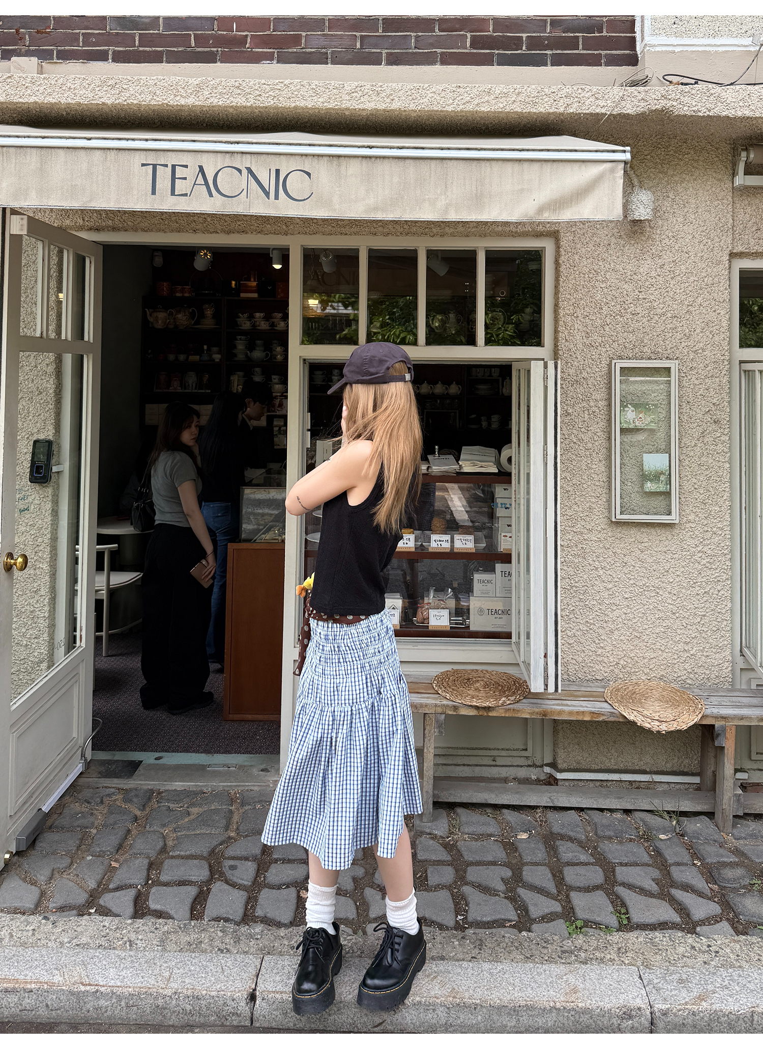 LelyMooch 2WAYギンガム スカート／チューブトップ  LEM176