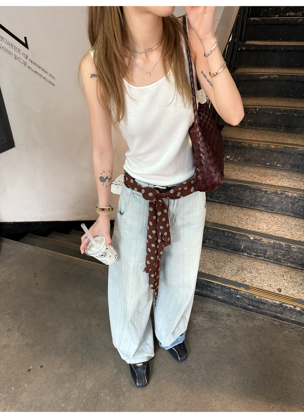 LelyMooch 2WAYシルクニットタンク  LEM173