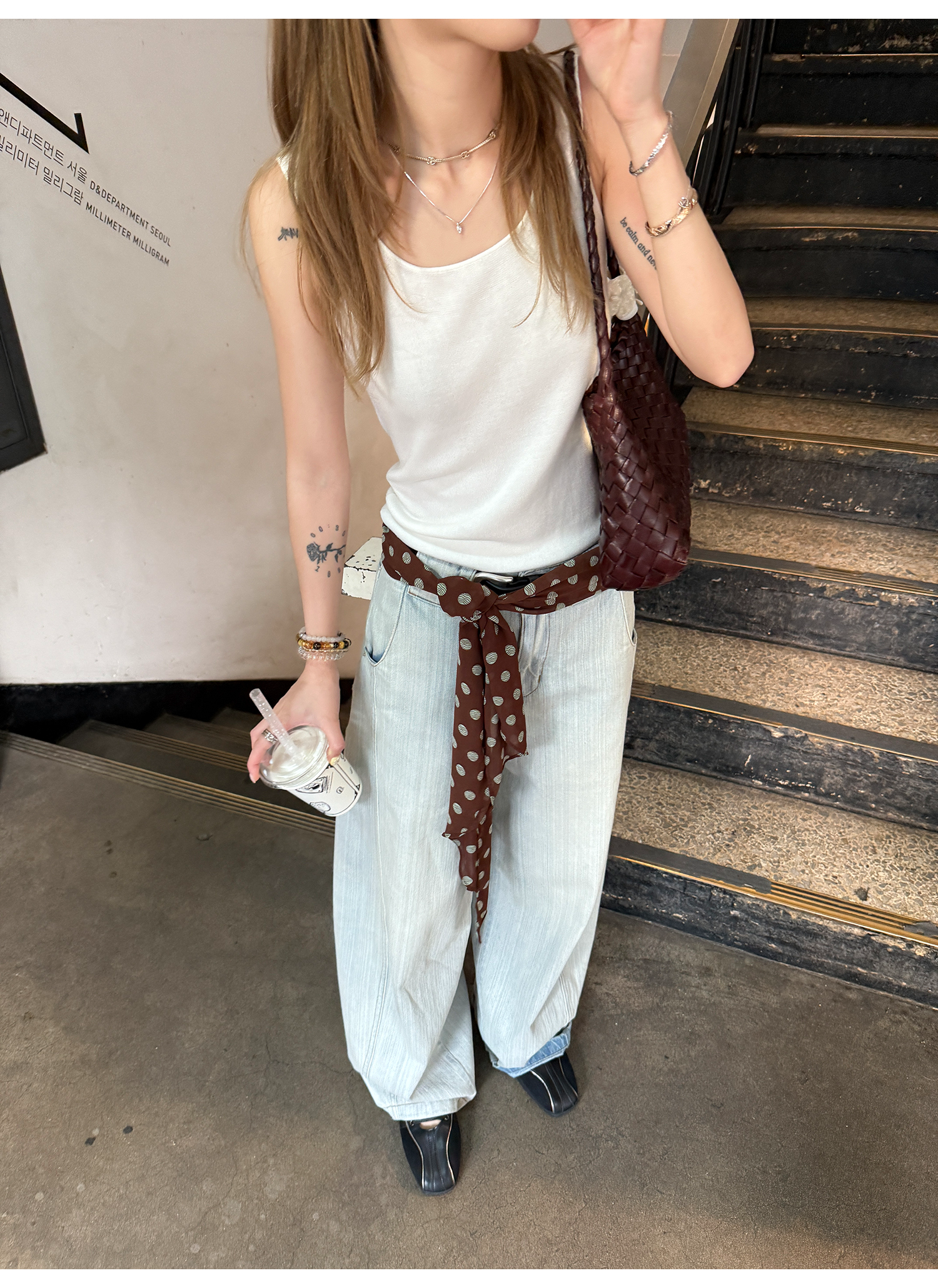 LelyMooch 2WAYシルクニットタンク  LEM173