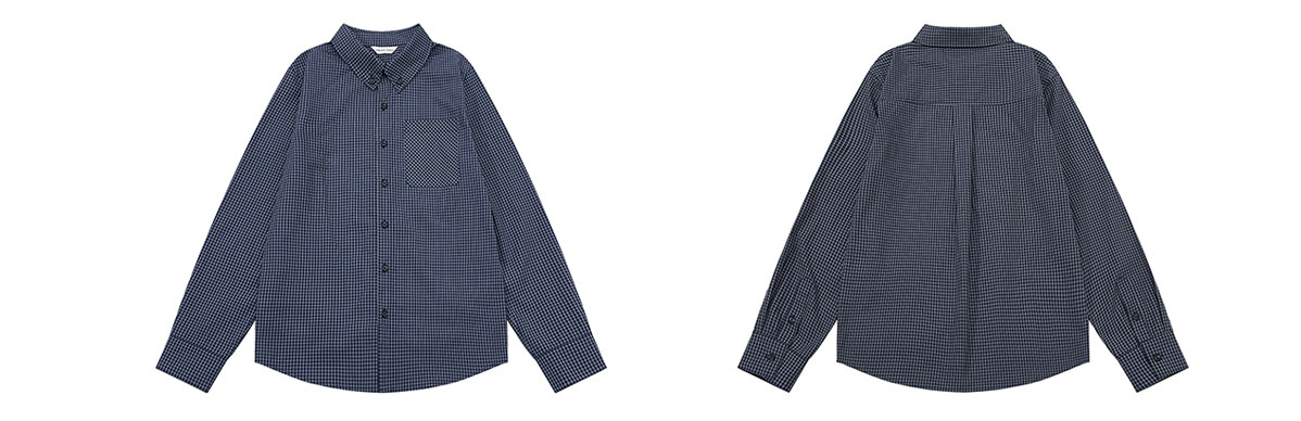 細格子 レギュラーシャツ  LOM044