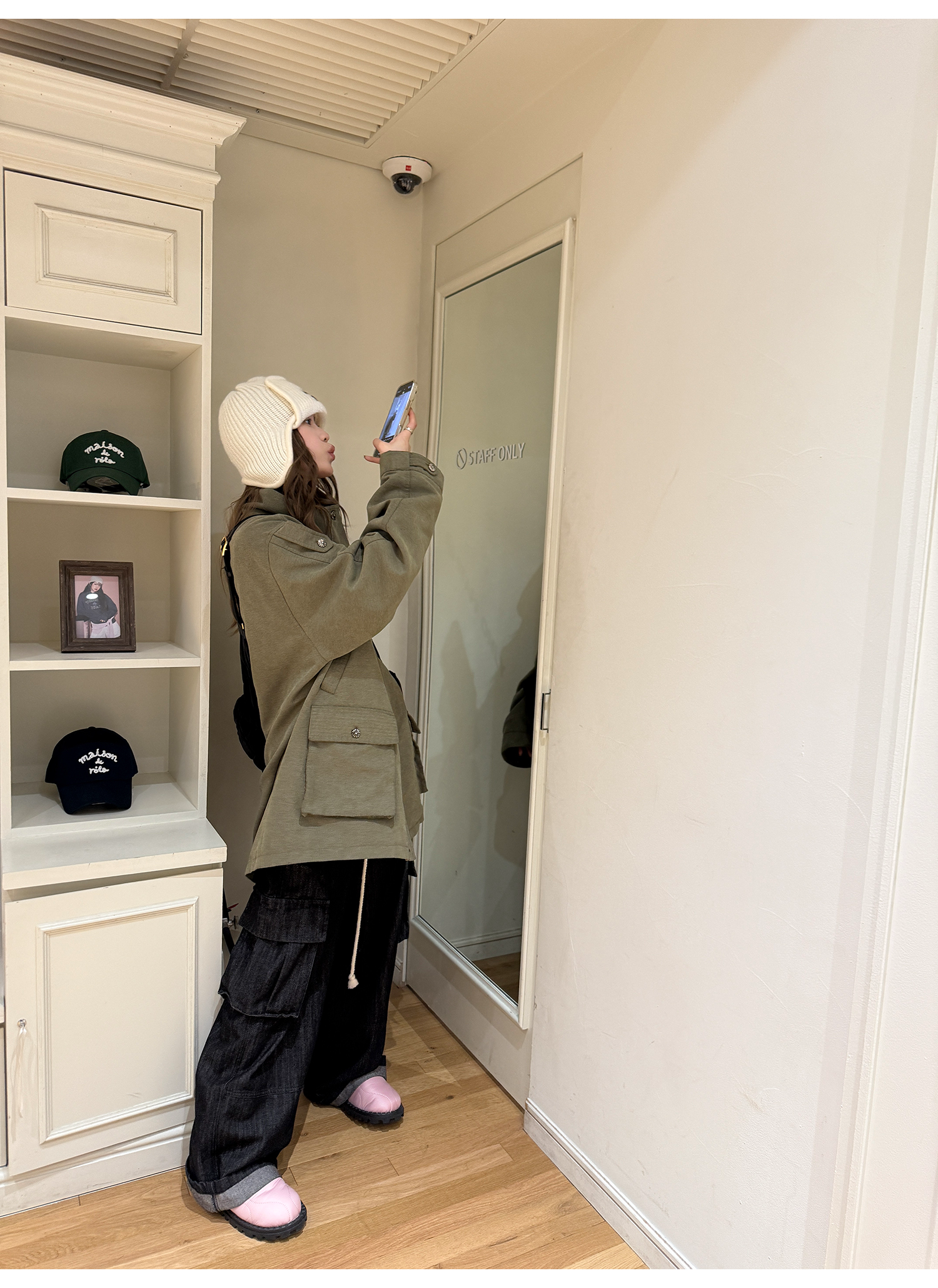 LelyMooch ヴィンテージ風クロスボタンワークジャケット  LEM262