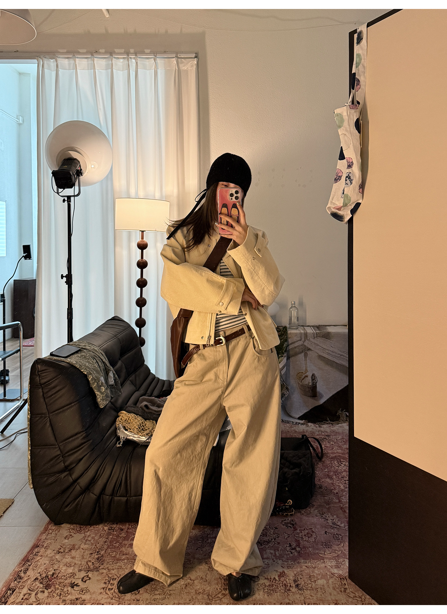 LelyMooch 厚手コーデュロイライダースジャケット LEM245