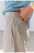 ウォッシュドコットン カーブワイドパンツ  LOM106