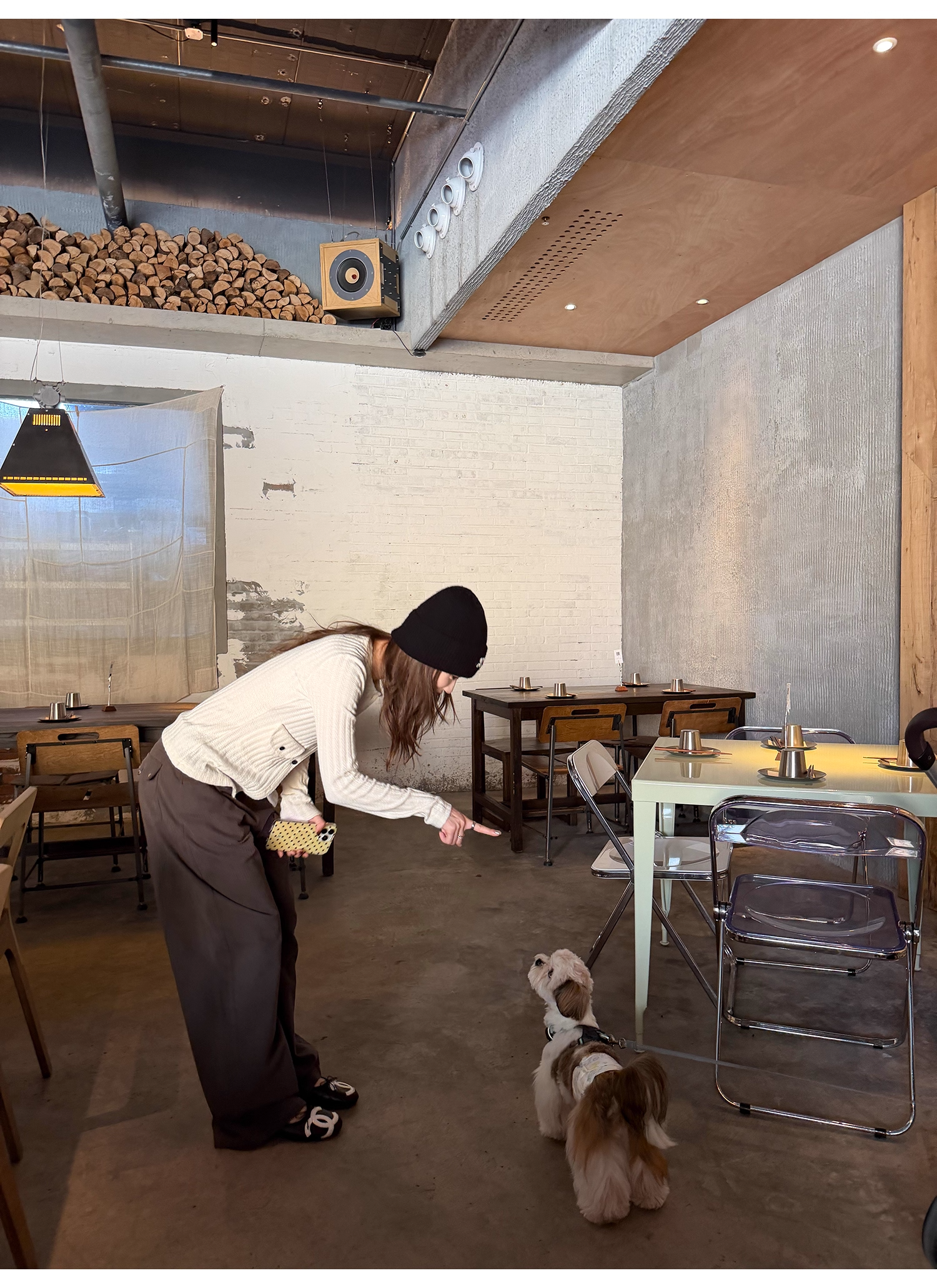 LelyMooch ダークグレーストライプパンツ  LEM244