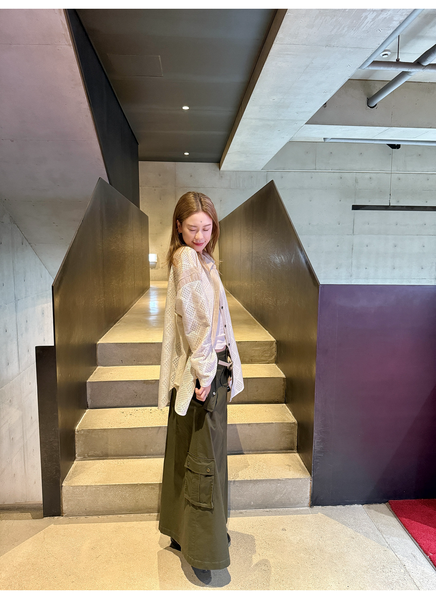 LelyMooch Aラインミディスカート  LEM172