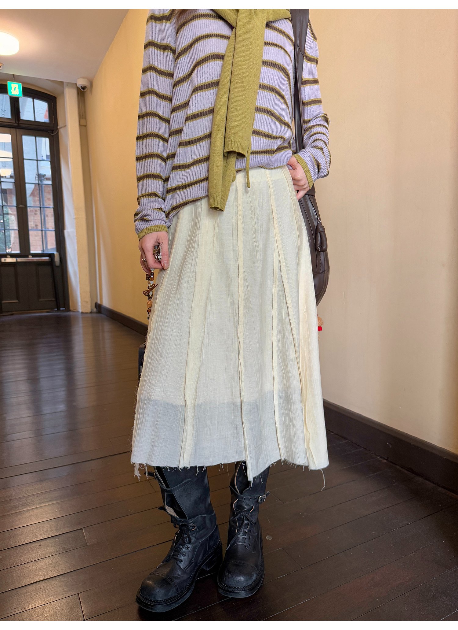 LelyMooch  ハイウエスト  ふぞろいスカート  LEM090