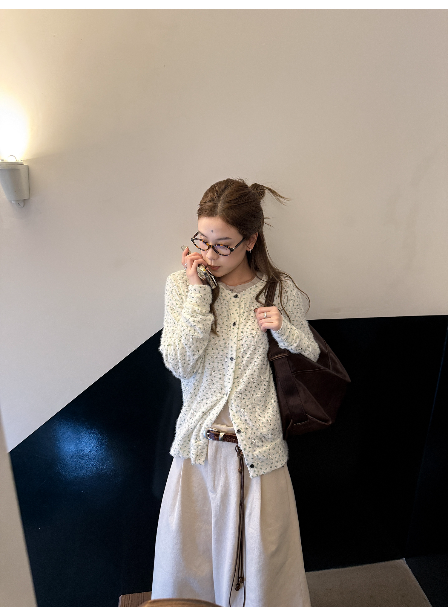 LelyMooch 花柄ふわもちニット　LEM254