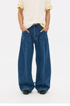 Hem-Adjust Wide Straight Denim LOM102