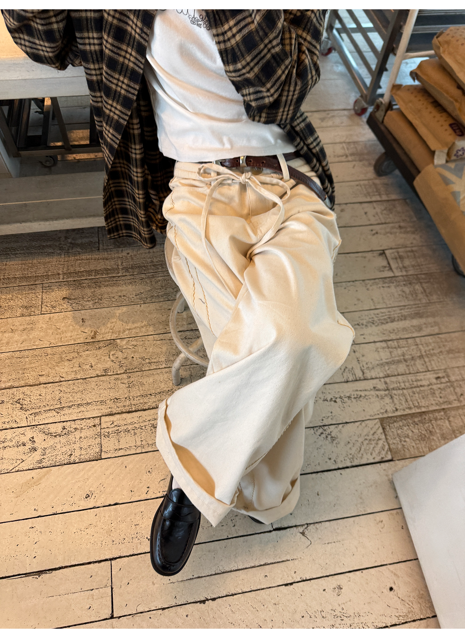 LelyMooch ウエストコードワイドパンツ  LEM229