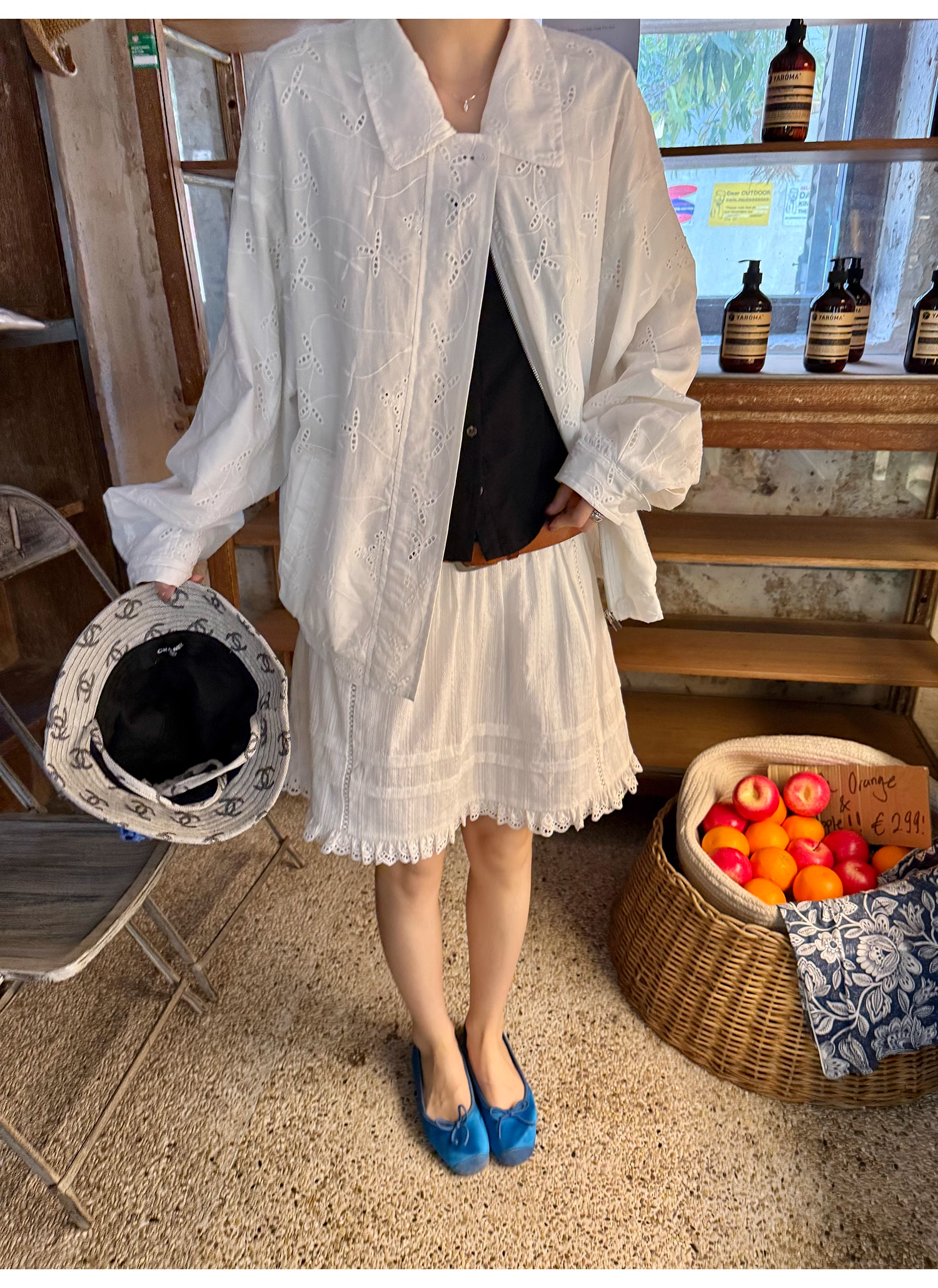 LelyMooch  白 スカート ミニ 透け防止  LEM105