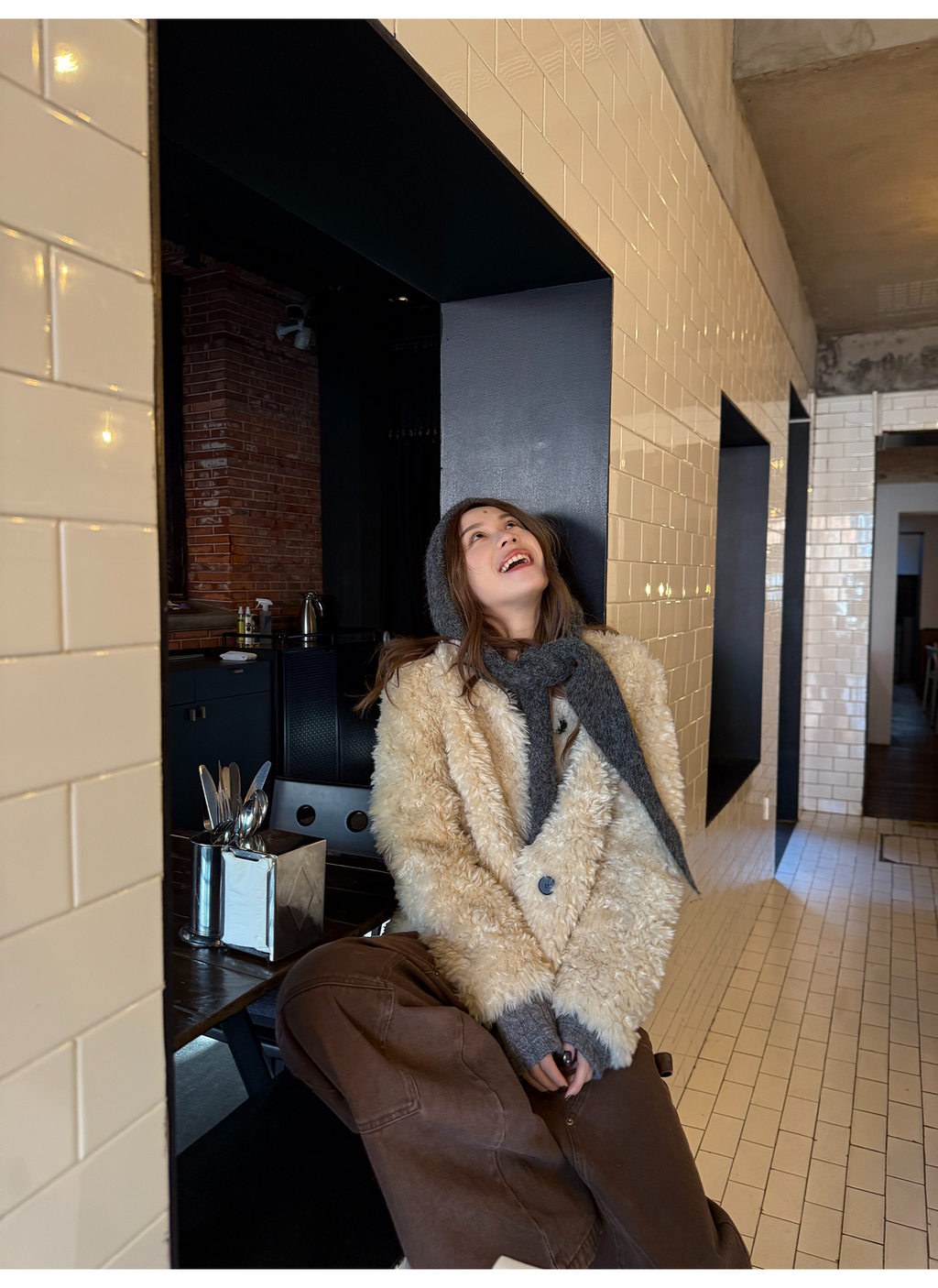 LelyMooch もこもこボアフードコート  LEM269