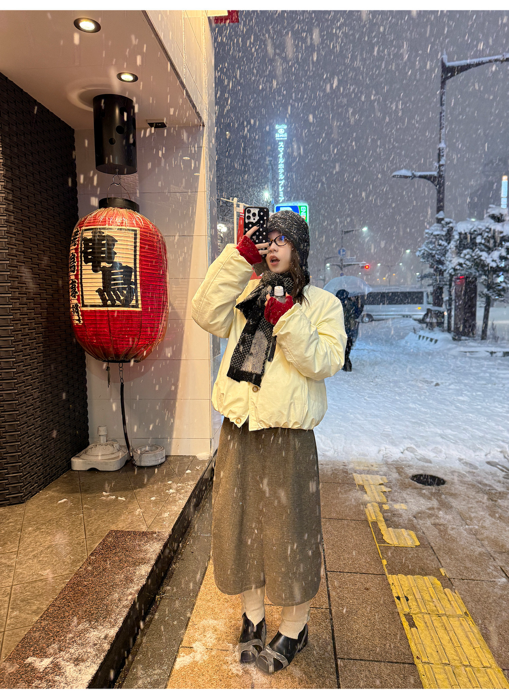 LelyMooch マフラー付き 中綿ブルゾン  LEM306