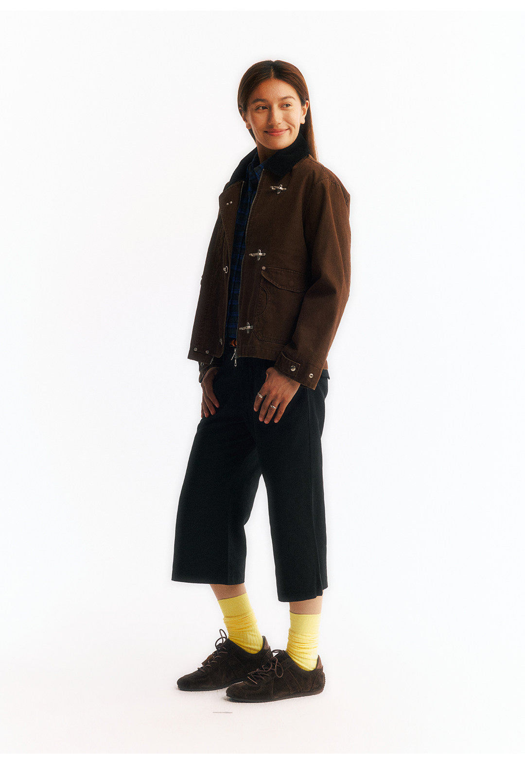 2WAYカラー フライトバックルコーデュロイショートジャケット  LOM045