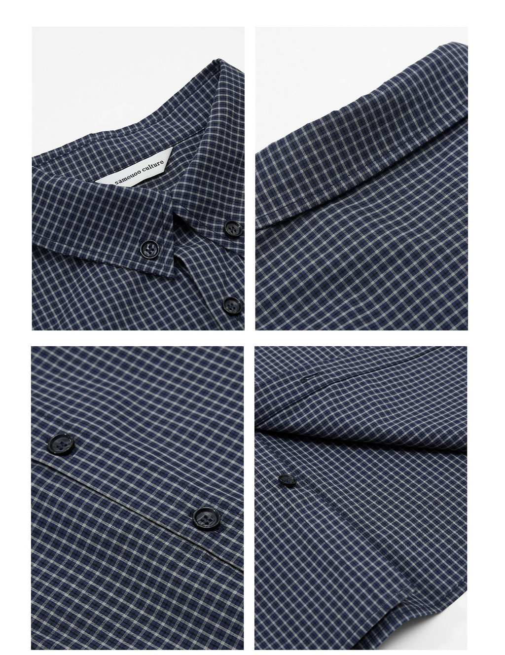 細格子 レギュラーシャツ  LOM044